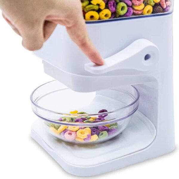 DISPENSER DE CEREAL AUTOMATICO PORTA ALIMENTOS HERMETICO SUCRILHOS GRANOLA CEREAIS COZINHA DE MESA GRANDE 5,5 LITROS LUX