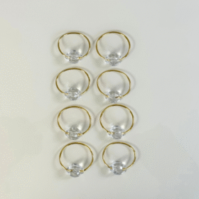 Kit 8 Pçs Anel Para Guardanapo 8 Lugares Cristalino 4x3cm