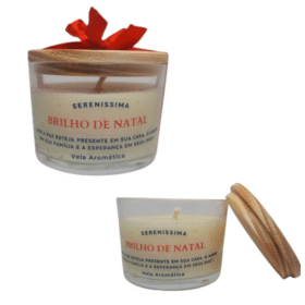 Vela Aromática Brilho De Natal Com Pavio De Algodão E Cera