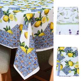 Toalha  8 Lugares Allegra 2,50x1,50m Estampado Tecido