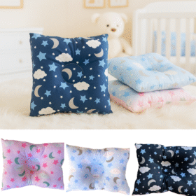 Travesseiro Anatômico Bebê para Berço e Carrinho Céu 27x37cm
