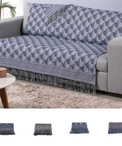Xale para Sofá Manta Luxor Jacquard 2,10x1,35m com Franja