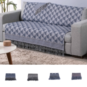 Xale para Sofá Manta Luxor Jacquard 2,10x1,35m com Franja