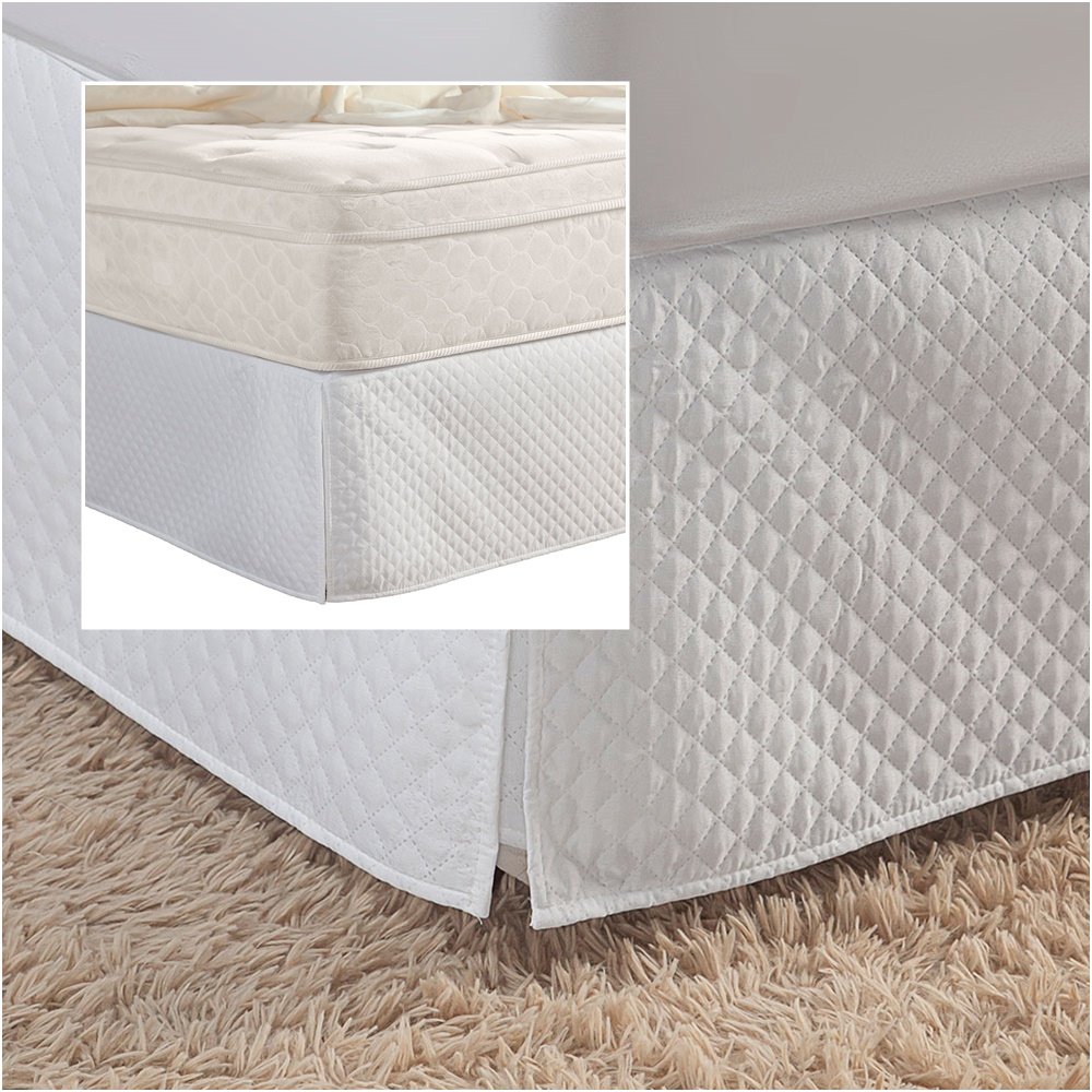 Saia para Cama Box Casal King Matelada com Pregas 1 Saia para Cama Box Casal King Matelada com Pregas