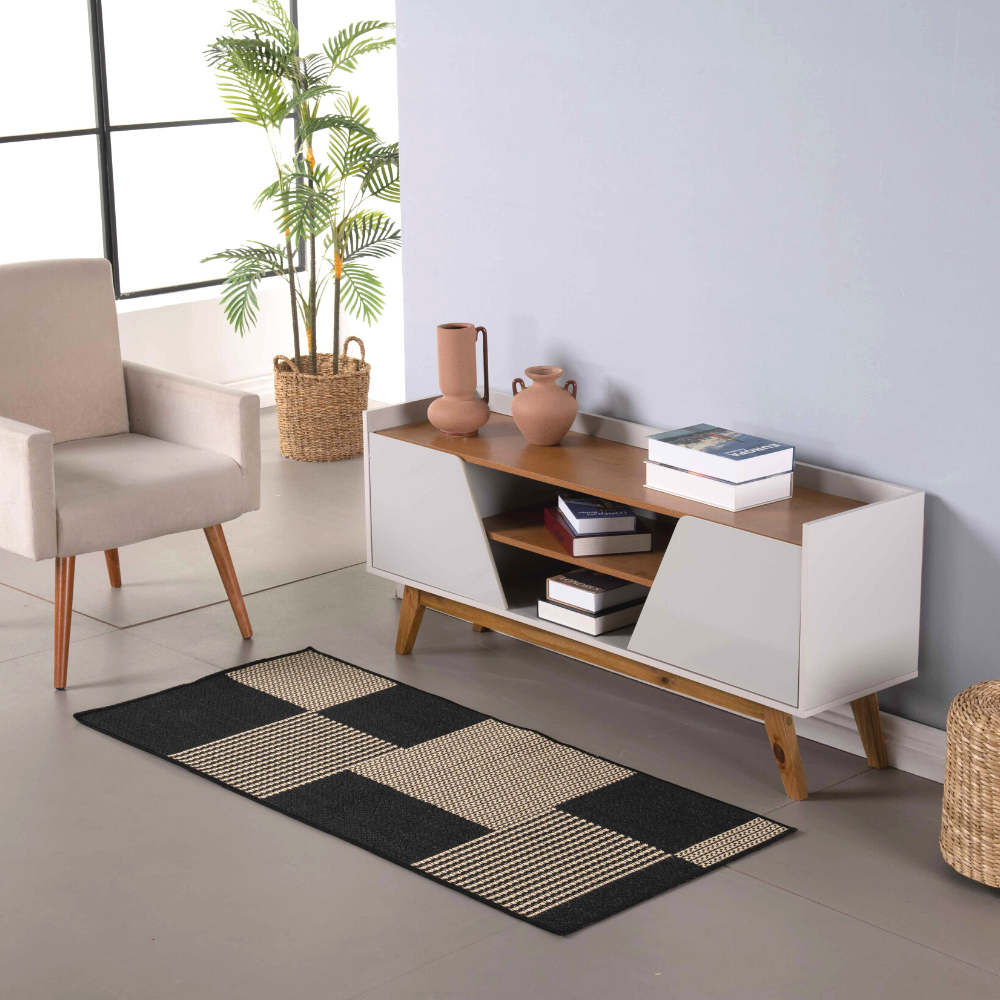 Tapete Passadeira Sisal Lancer 700x66cm Preto PS32 VED8108732