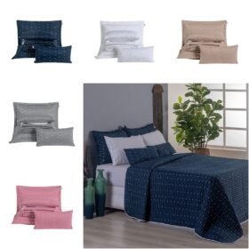 Kit 7 Pçs Cobre Leito Casal Queen Urbany Hipercal 400 Fios