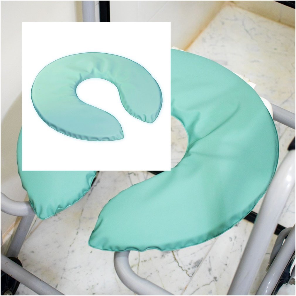 Almofada Ortopédica Higiênica para Assento Cadeira de Banho e Vaso Sanitário Especial com Espuma Verde 1 Almofada Ortopédica Higiênica para Assento Cadeira de Banho e Vaso Sanitário Especial com Espuma Verde