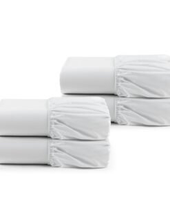 Kit 4 Pçs Lençol Avulso com Elástico Solteiro Profissional Premium 180 Fios 1,90x0,90x0,25m