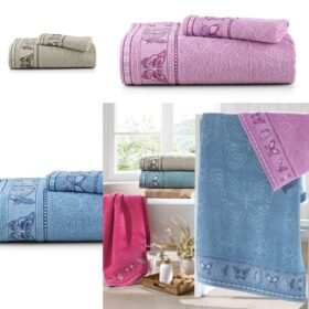 Jogo de Toalha Simples 2 Pçs Banho e Rosto Cindy