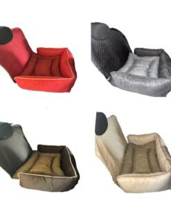 Kit 2 Pçs Cama Pet e Capa Protetora 2 em 1 para Assento Traseiro Veicular Grande com Colchonete Toddy Liso Impermeável