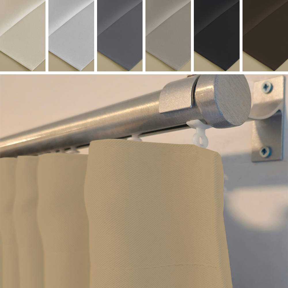 Cortina Basic Blackout Tecido Corta Luz 6,00x2,50m para Trilho Suiço 5m 1 Cortina Basic Blackout Tecido Corta Luz 6,00x2,50m para Trilho Suiço 5m