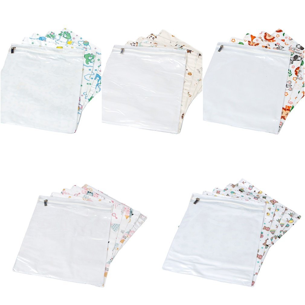 Kit 5 Pçs Saco Organizador Bebê e Infantil Impermeável com Visor e Zíper 1 Kit 5 Pçs Saco Organizador Bebê e Infantil Impermeável com Visor e Zíper