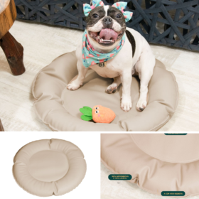 Cama Pet Grande Inflável Redonda 64x64cm Impermeável