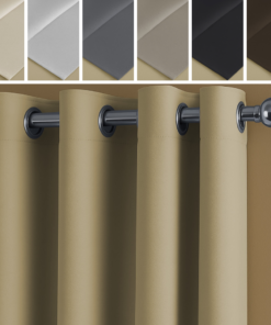 Cortina Basic Blackout Tecido Corta Luz 6,00x2,50m para Varão Simples 5m