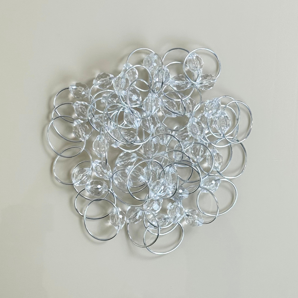 Kit 50 Pçs Anel para Guardanapo 50 Lugares Cristalino 4x3cm Argola 2 Kit 50 Pçs Anel para Guardanapo 50 Lugares Cristalino 4x3cm Argola - Imagem 2