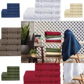 Jogo de Toalha Simples 5 Pçs Banho e Rosto Premium 290g