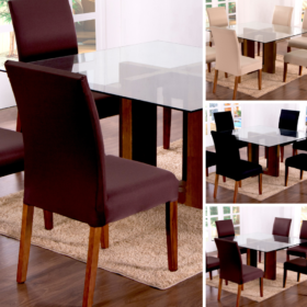 Kit 6 Pçs Capa Protetora de Cadeira 6 Lugares Liso