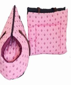 Kit 2 Pçs Bolsa de Transporte e Cama Iglu Pet 2 em 1 e Colchonete Portátil Amora Top Impermeável Amora Top