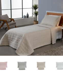 Kit 2 Pçs Cobre Leito Solteiro Soft Dupla Face Matelado