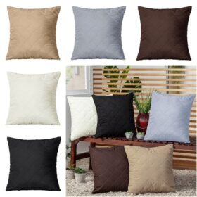 Capa de Almofada Matelada 45x45cm Lisa com Zíper