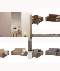 Kit 2 Pçs Capa Protetora de Sofá Padrão 2 e 3 Lugares Manu Matelado Dupla Face