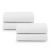 Kit 4 Pçs Lençol Avulso sem Elástico Casal Super King Profissional Premium 180 Fios 2,85X2,80m Branco 80692