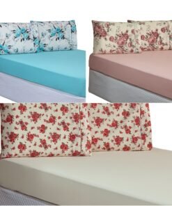 Jogo de Lençol 2 Pçs Solteiro Simples Esmeralda Percal 150 Fios 100% Algodão Estampado com Elástico