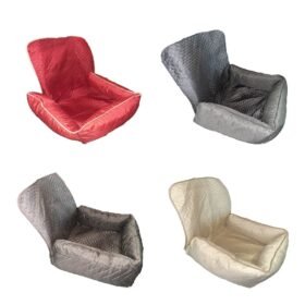 Cama Pet e Capa Protetora 2 em 1 para Assento Traseiro Veicular Pequeno Toddy Liso Impermeável