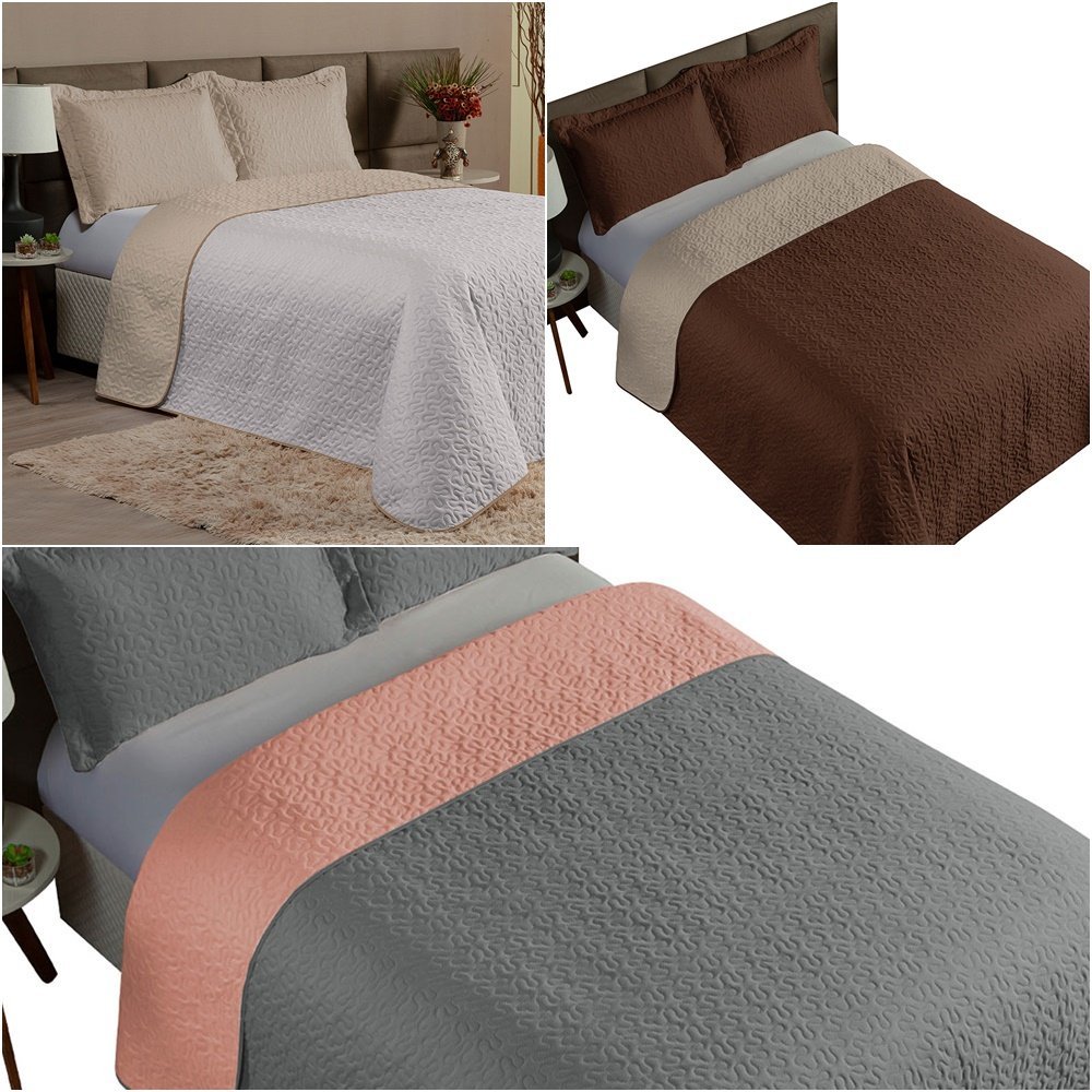 Kit 3 Pçs Cobre Leito Casal Padrão Clara Dupla Face 1 Kit 3 Pçs Cobre Leito Casal Padrão Clara Dupla Face