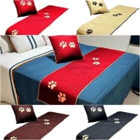 Kit 3 Pçs Peseira Cama Casal King Impermeável e Almofada Cheia para Pet