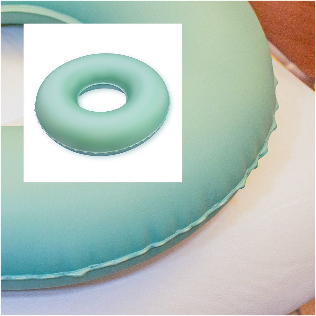 Almofada Ortopédica Redonda com Orifício Inflável 2 em 1 1 Almofada Ortopédica Redonda com Orifício Inflável 2 em 1