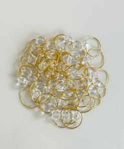 Kit 50 Pçs Anel para Guardanapo 50 Lugares Cristalino 4x3cm Argola