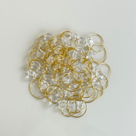 Kit 50 Pçs Anel para Guardanapo 50 Lugares Cristalino 4x3cm Argola