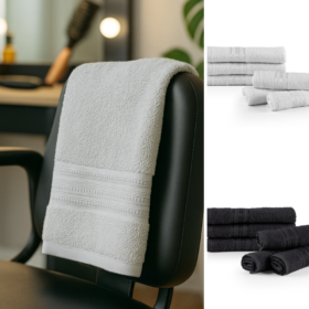 Kit 6 Pçs Toalha de Rosto Linea Profissonal Salão de Beleza Cabelereiro Barbearia