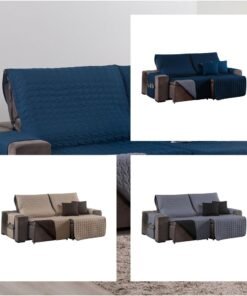 Kit 3 Pçs Capa Protetora de Sofá Retrátil Assento 2,40m Shield Dupla Face Hipercal 400 Fiose Capas de Almofada