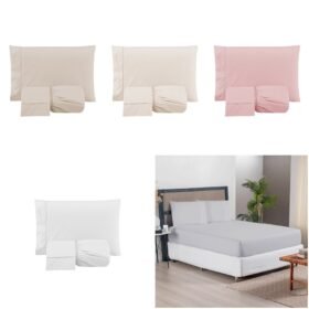 Jogo de Lençol 3 Pçs Casal Padrão Versatile Simples Micropercal 300 Fios com Elástico