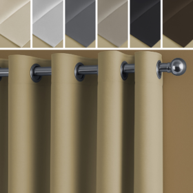 Cortina Basic Blackout Tecido Corta Luz 3,00x2,70m para Varão Simples 2m