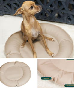 Cama Pet Pequeno Inflável Redonda 48x48cm Impermeável