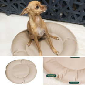 Cama Pet Pequeno Inflável Redonda 48x48cm Impermeável