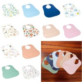 Babador Bebê e Infantil Impermeável com Regulagem e Bolso Porta Migalhas