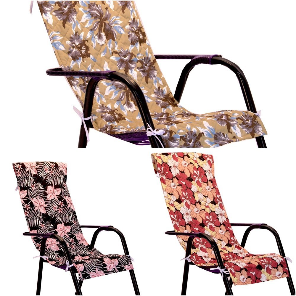 Capa Protetora de Cadeira Espreguiçadeira 1 Lugar Floral 1 Capa Protetora de Cadeira Espreguiçadeira 1 Lugar Floral