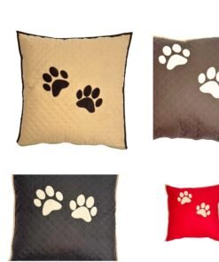 Almofada Decorativa Cheia Capa e Refil Impermeável Matelado 2 Patinhas para Pet