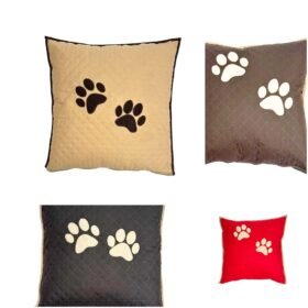 Almofada Decorativa Cheia Capa e Refil Impermeável Matelado 2 Patinhas para Pet