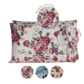 Kit 2 Pçs Par Fronha Esmeralda Percal 150 Fios 100% Algodão 70x50cm sem Aba Rosê