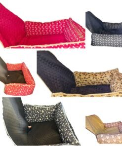 Cama Pet e Capa Protetora 2 em 1 para Assento Traseiro Veicular Pequeno Toddy Estampado Impermeável