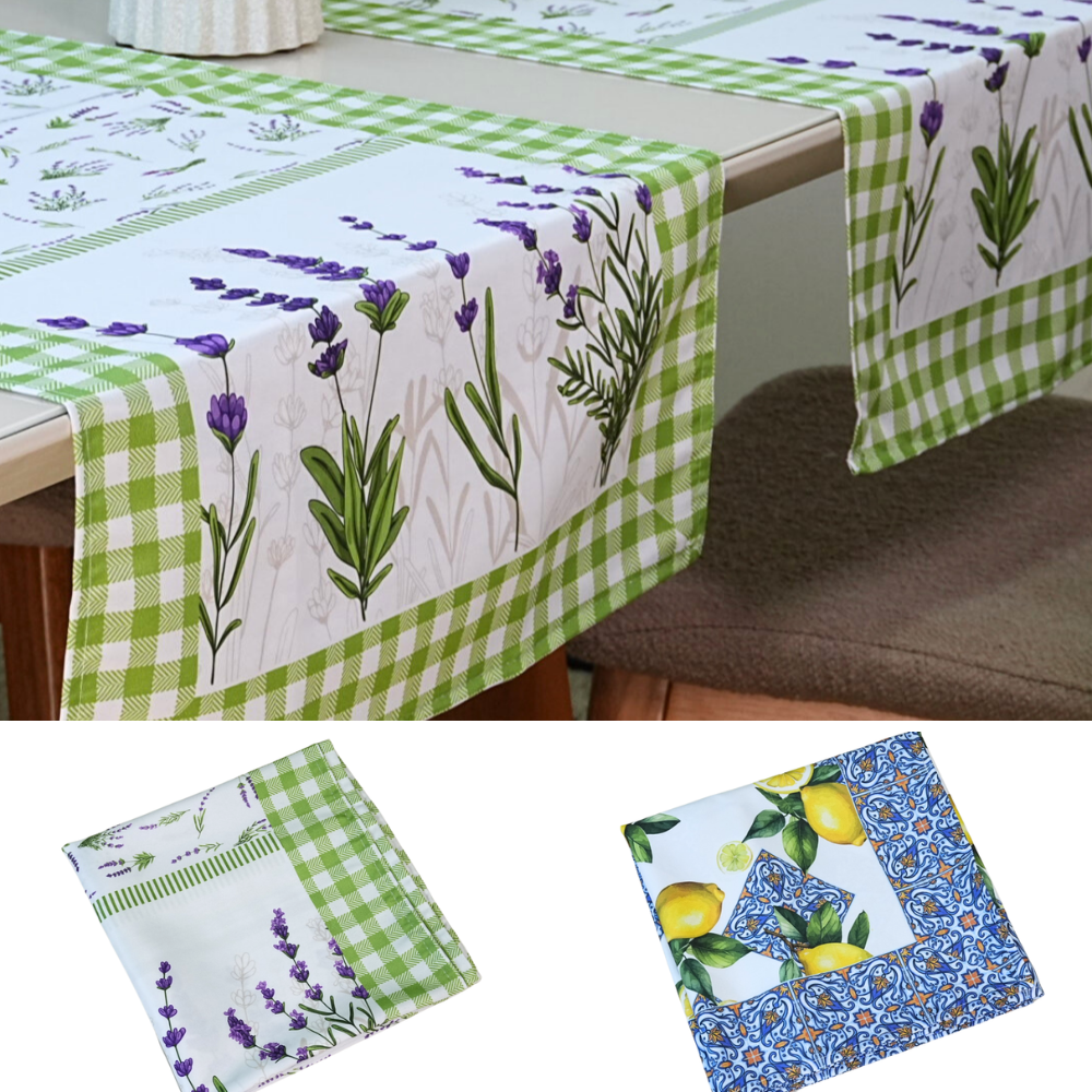 Caminho Trilho de Mesa Allegra 125x43cm Estampa Digital Tecido Microfibra 1 Caminho Trilho de Mesa Allegra 125x43cm Estampa Digital Tecido Microfibra