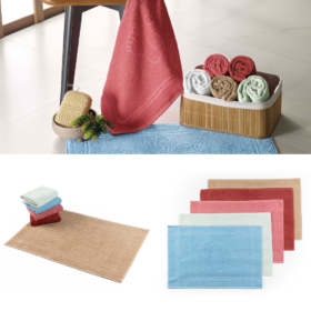 Kit 5 Pçs Tapete Toalha de Piso Pézinho 400g 70x45cm