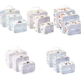 Kit 3 Pçs Necessaries Bebê e Infantil Impermeável com Visor e Zíper