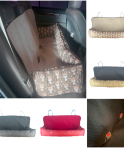 Cama Pet e Capa Protetora 2 em 1 para Assento Traseiro Veicular Gigante Toddy Estampado Impermeável
