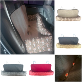 Cama Pet e Capa Protetora 2 em 1 para Assento Traseiro Veicular Gigante Toddy Estampado Impermeável